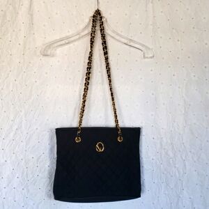 St.John black quilted chain strap shoulder bag